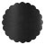 Black Silk Scallop Circle Card 2 1/2 Inch - 25/Pk