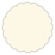 Crest Natural White Scallop Circle Card 3 Inch - 25/Pk