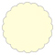 Crest Baronial Ivory Scallop Circle Card 3 Inch - 25/Pk