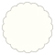 Textured Bianco Scallop Circle Card 3 Inch - 25/Pk