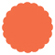 Electric Orange Scallop Circle Card 3 Inch - 25/Pk