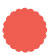 Coral Scallop Circle Card 3 Inch - 25/Pk