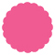 Raspberry Scallop Circle Card 3 Inch - 25/Pk