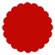 Firecracker Red Scallop Circle Card 3 Inch - 25/Pk