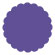 Amethyst Scallop Circle Card 3 Inch - 25/Pk