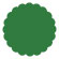 Verde Scallop Circle Card 3 Inch - 25/Pk