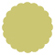 Tropical Green Scallop Circle Card 3 Inch - 25/Pk