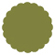 Olive Scallop Circle Card 3 Inch - 25/Pk