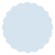 Blue Feather Scallop Circle Card 3 Inch - 25/Pk