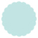 Daffy Blue Scallop Circle Card 3 Inch - 25/Pk