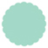 Tiffany Blue Scallop Circle Card 3 Inch - 25/Pk