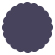 Navy Scallop Circle Card 3 Inch - 25/Pk