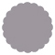 Pewter Scallop Circle Card 3 Inch - 25/Pk