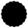 Black Scallop Circle Card 3 Inch - 25/Pk