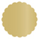 Gold Leaf Scallop Circle Card 3 Inch - 25/Pk