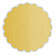 Gold Scallop Circle Card 3 Inch - 25/Pk