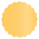 Amber Scallop Circle Card 3 Inch - 25/Pk