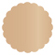 Cappuccino Scallop Circle Card 3 Inch - 25/Pk