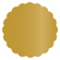 Antique Gold Scallop Circle Card 3 Inch - 25/Pk