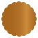 Cognac Scallop Circle Card 3 Inch - 25/Pk