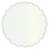 Metallic Aquamarine Scallop Circle Card 3 Inch - 25/Pk
