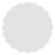 Silver Scallop Circle Card 3 Inch - 25/Pk