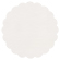 Linen Natural White Scallop Circle Card 3 Inch - 25/Pk