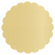 Gold Pearl Scallop Circle Card 3 Inch - 25/Pk