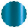 Teal Silk Scallop Circle Card 3 Inch - 25/Pk