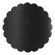 Black Silk Scallop Circle Card 3 Inch - 25/Pk