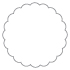 Crest Solar White Scallop Circle Card 4 1/2 Inch - 25/Pk
