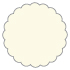 Crest Natural White Scallop Circle Card 4 1/2 Inch - 25/Pk