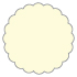 Crest Baronial Ivory Scallop Circle Card 4 1/2 Inch - 25/Pk