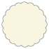 Milkweed Scallop Circle Card 4 1/2 Inch - 25/Pk