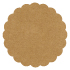 Natural Kraft Scallop Circle Card 4 1/2 Inch - 25/Pk