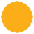 Bumble Bee Scallop Circle Card 4 1/2 Inch - 25/Pk