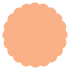 Ginger Scallop Circle Card 4 1/2 Inch - 25/Pk