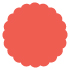 Coral Scallop Circle Card 4 1/2 Inch - 25/Pk