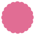 Peony Scallop Circle Card 4 1/2 Inch - 25/Pk