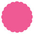 Raspberry Scallop Circle Card 4 1/2 Inch - 25/Pk