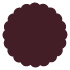 Eggplant Scallop Circle Card 4 1/2 Inch - 25/Pk