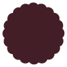 Eggplant Scallop Circle Card 4 1/2 Inch - 25/Pk
