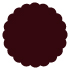 Wine Scallop Circle Card 4 1/2 Inch - 25/Pk