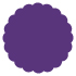 Amethyst Scallop Circle Card 4 1/2 Inch - 25/Pk