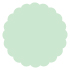 Green Tea Scallop Circle Card 4 1/2 Inch - 25/Pk