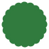 Verde Scallop Circle Card 4 1/2 Inch - 25/Pk