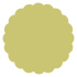Tropical Green Scallop Circle Card 4 1/2 Inch - 25/Pk