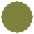 Olive Scallop Circle Card 4 1/2 Inch - 25/Pk
