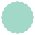 Tiffany Blue Scallop Circle Card 4 1/2 Inch - 25/Pk