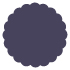 Navy Scallop Circle Card 4 1/2 Inch - 25/Pk